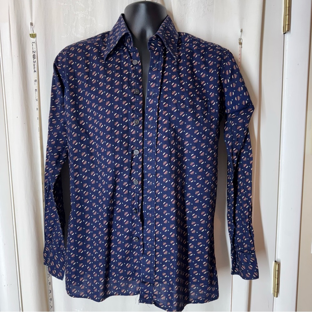 Vintage New York Sportswear Exchange Patterned Button Down Shirt